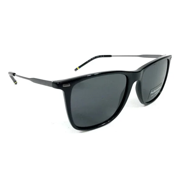 Polo Ralph Lauren Sunglasses PH4163 5001/87 Shiny Black Frames with Gray Lenses - Picture 3 of 11